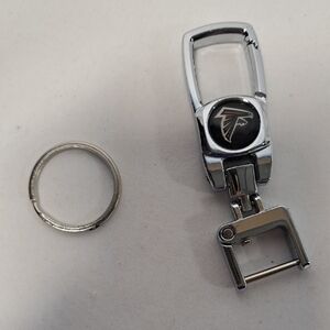 Silver Key Holder with Black Emblem Atlanta Falcons